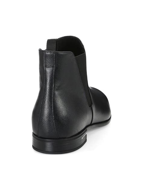 prada chelsea bootsherren|prada saffiano leather chelsea boot.